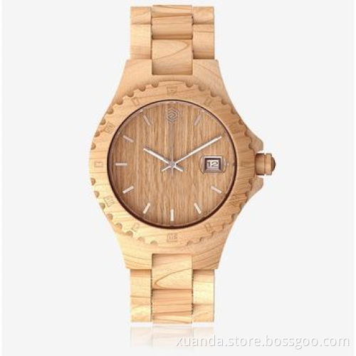 Bamboo Wooden Watches, Green Sandalwood, Case and Strap Natural Wood Beautiful